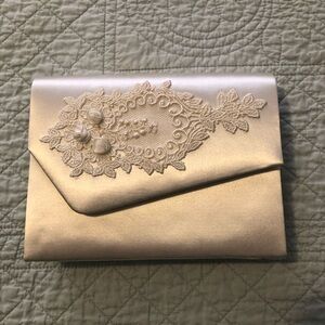 Dyeable wedding clutch shoulder bag cross body.